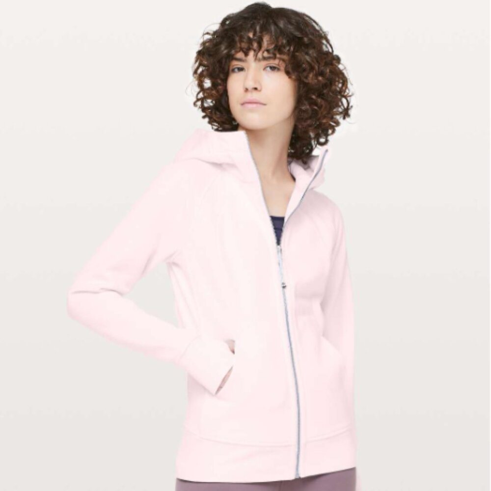 Lululemon Scuba Full-Zip Hoodie Pink - Like New - Size 8 - Flutterby Pink